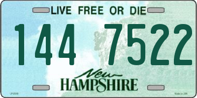 NH license plate 1447522