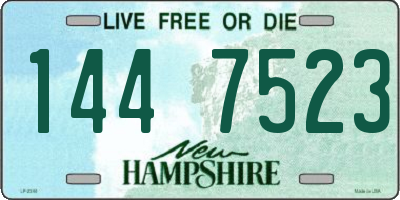 NH license plate 1447523