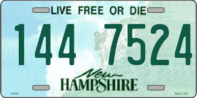 NH license plate 1447524