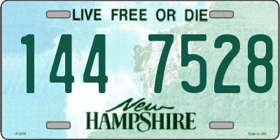 NH license plate 1447528