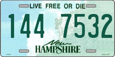 NH license plate 1447532