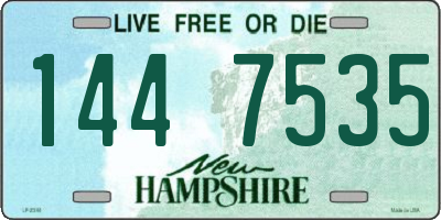 NH license plate 1447535