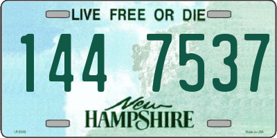 NH license plate 1447537