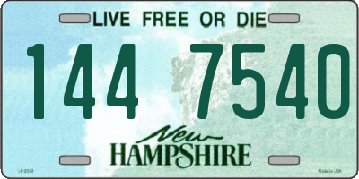 NH license plate 1447540
