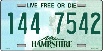 NH license plate 1447542