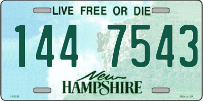 NH license plate 1447543