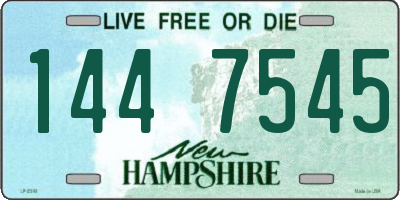 NH license plate 1447545