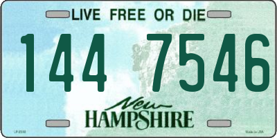 NH license plate 1447546