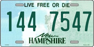 NH license plate 1447547