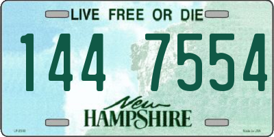 NH license plate 1447554