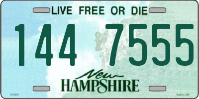 NH license plate 1447555