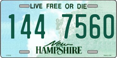 NH license plate 1447560
