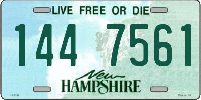 NH license plate 1447561