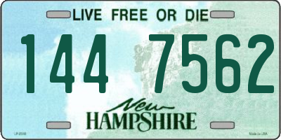 NH license plate 1447562