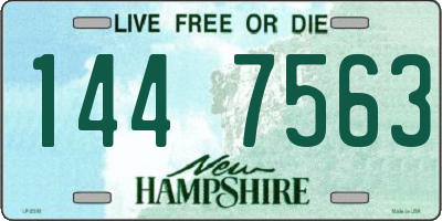 NH license plate 1447563