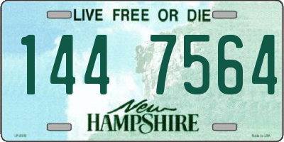 NH license plate 1447564