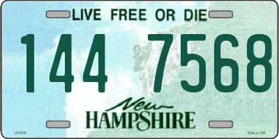 NH license plate 1447568