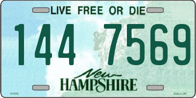 NH license plate 1447569
