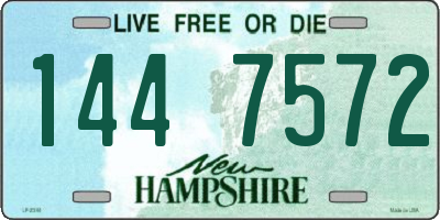 NH license plate 1447572