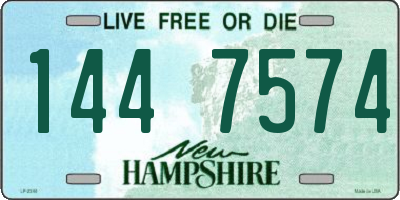 NH license plate 1447574