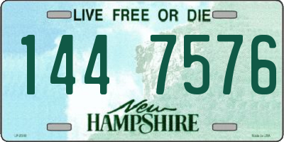 NH license plate 1447576