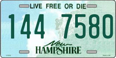 NH license plate 1447580