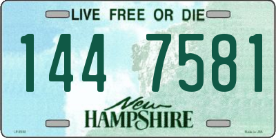 NH license plate 1447581