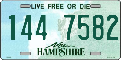 NH license plate 1447582