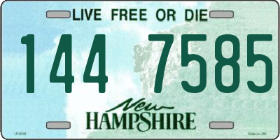 NH license plate 1447585