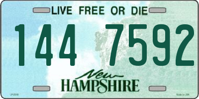 NH license plate 1447592