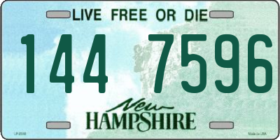 NH license plate 1447596