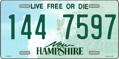 NH license plate 1447597