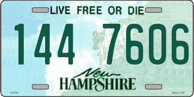 NH license plate 1447606