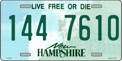 NH license plate 1447610