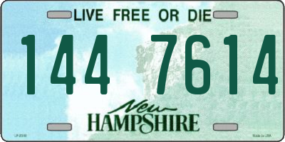 NH license plate 1447614