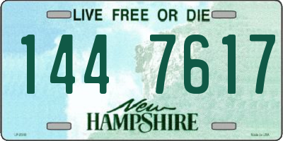 NH license plate 1447617