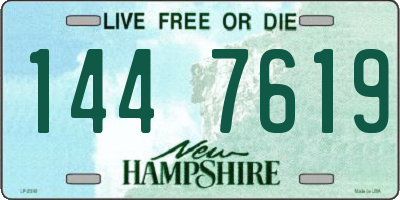 NH license plate 1447619