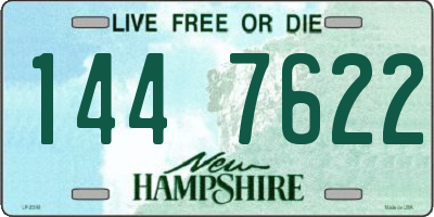 NH license plate 1447622