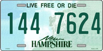 NH license plate 1447624