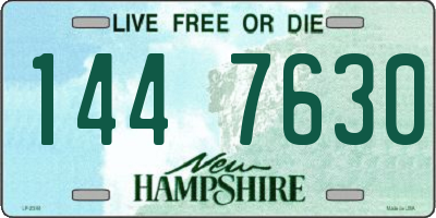 NH license plate 1447630