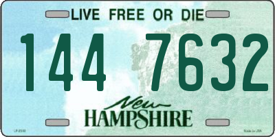 NH license plate 1447632