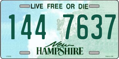 NH license plate 1447637