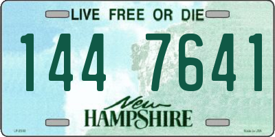 NH license plate 1447641