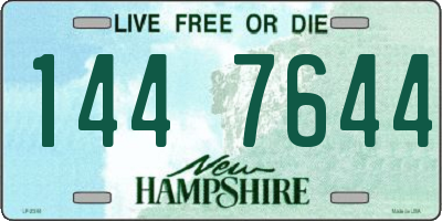 NH license plate 1447644