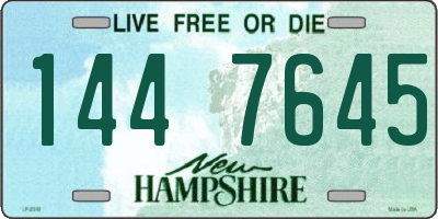 NH license plate 1447645