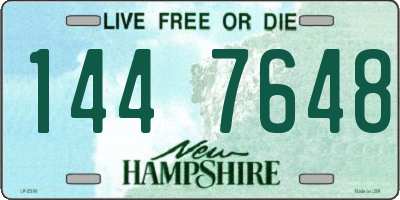 NH license plate 1447648