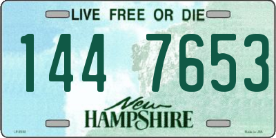 NH license plate 1447653