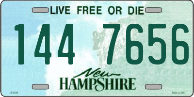 NH license plate 1447656
