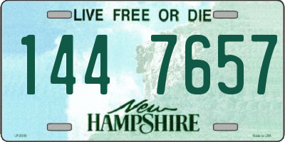 NH license plate 1447657