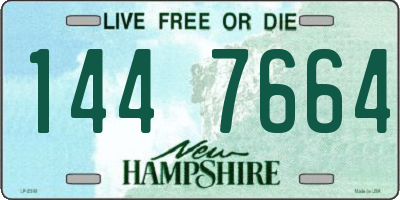 NH license plate 1447664